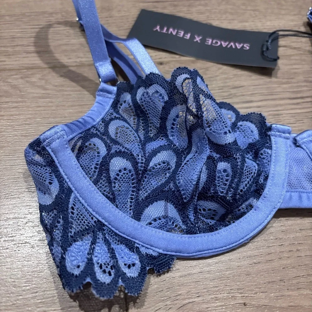 NWT Savage Not Sorry Unlined Lace Balconette Bra 30A - Picture 8 of 8